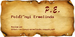 Polónyi Ermelinda névjegykártya